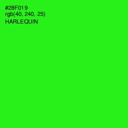 #28F019 - Harlequin Color Image