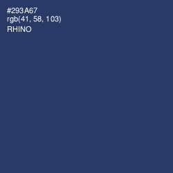 #293A67 - Rhino Color Image