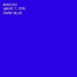 #2A01E2 - Dark Blue Color Image