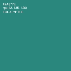 #2A877E - Eucalyptus Color Image
