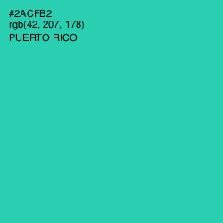 #2ACFB2 - Puerto Rico Color Image