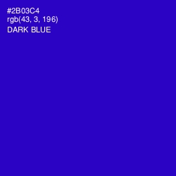 #2B03C4 - Dark Blue Color Image