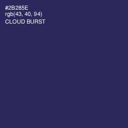 #2B285E - Cloud Burst Color Image