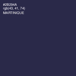 #2B294A - Martinique Color Image