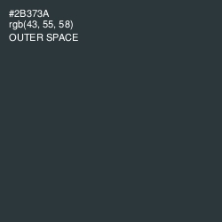 #2B373A - Outer Space Color Image