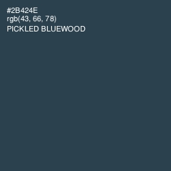 #2B424E - Pickled Bluewood Color Image