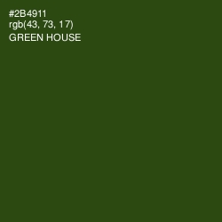 #2B4911 - Green House Color Image