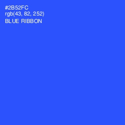#2B52FC - Blue Ribbon Color Image