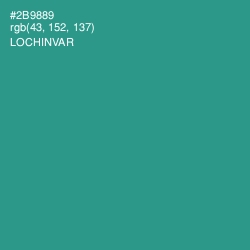#2B9889 - Lochinvar Color Image