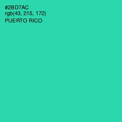 #2BD7AC - Puerto Rico Color Image