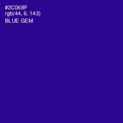 #2C068F - Blue Gem Color Image