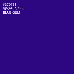 #2C0781 - Blue Gem Color Image