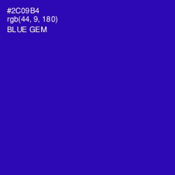 #2C09B4 - Blue Gem Color Image