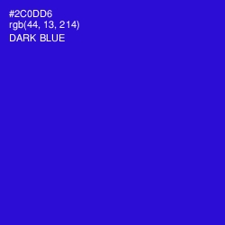 #2C0DD6 - Dark Blue Color Image