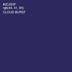 #2C295F - Cloud Burst Color Image
