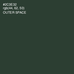 #2C3E32 - Outer Space Color Image