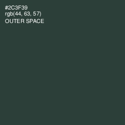 #2C3F39 - Outer Space Color Image