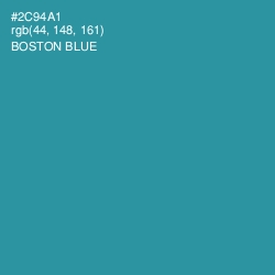 #2C94A1 - Boston Blue Color Image