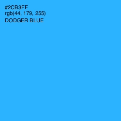 #2CB3FF - Dodger Blue Color Image