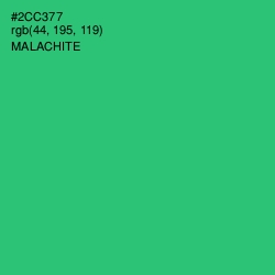 #2CC377 - Malachite Color Image