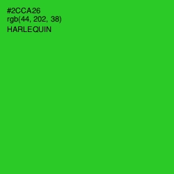 #2CCA26 - Harlequin Color Image