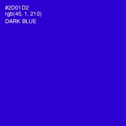 #2D01D2 - Dark Blue Color Image