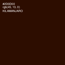 #2D0D00 - Kilamanjaro Color Image