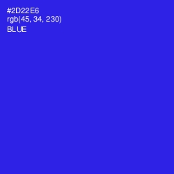 #2D22E6 - Blue Color Image
