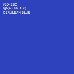 #2D42BC - Cerulean Blue Color Image