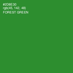 #2D8E30 - Forest Green Color Image