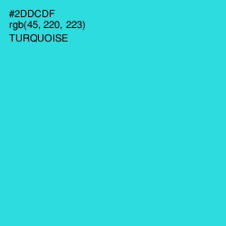 #2DDCDF - Turquoise Color Image