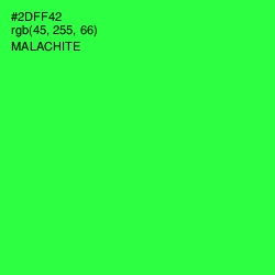 #2DFF42 - Malachite Color Image