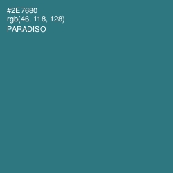 #2E7680 - Paradiso Color Image