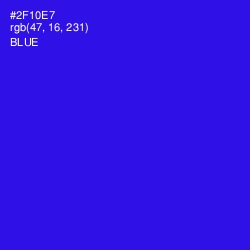 #2F10E7 - Blue Color Image