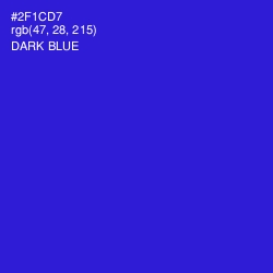 #2F1CD7 - Dark Blue Color Image