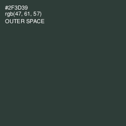 #2F3D39 - Outer Space Color Image
