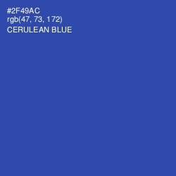 #2F49AC - Cerulean Blue Color Image