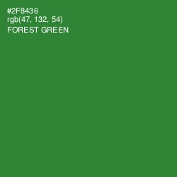 #2F8436 - Forest Green Color Image