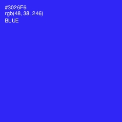 #3026F6 - Blue Color Image