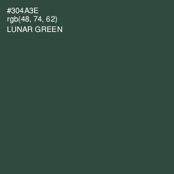 #304A3E - Lunar Green Color Image
