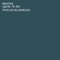 #304F58 - Pickled Bluewood Color Image