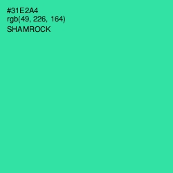 #31E2A4 - Shamrock Color Image
