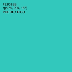 #32C8BB - Puerto Rico Color Image