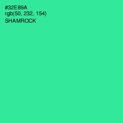 #32E89A - Shamrock Color Image