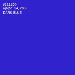 #3322D0 - Dark Blue Color Image