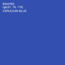 #334FB0 - Cerulean Blue Color Image