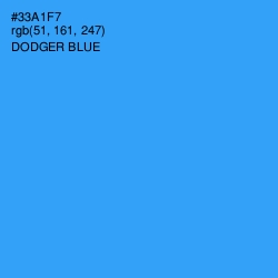 #33A1F7 - Dodger Blue Color Image