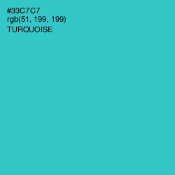 #33C7C7 - Turquoise Color Image