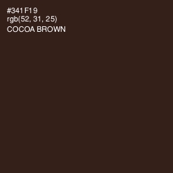 #341F19 - Cocoa Brown Color Image