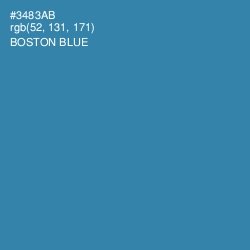 #3483AB - Boston Blue Color Image